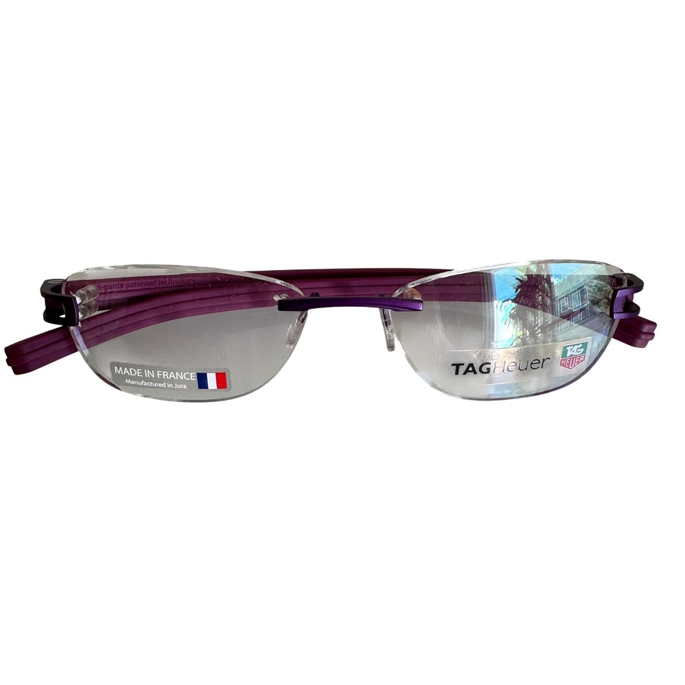 Tag Heuer Rimless Eyeglasses Purple Avant-Garde Frames Made in France New